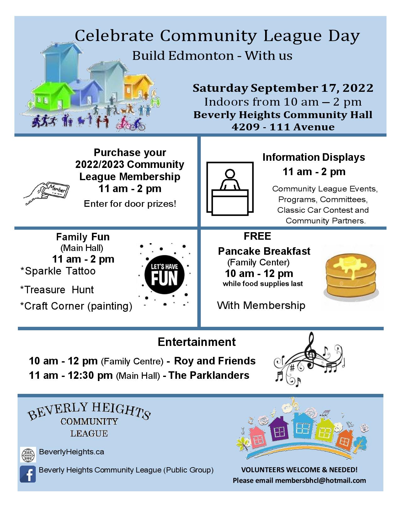 What’s On – Beverly Heights Community League