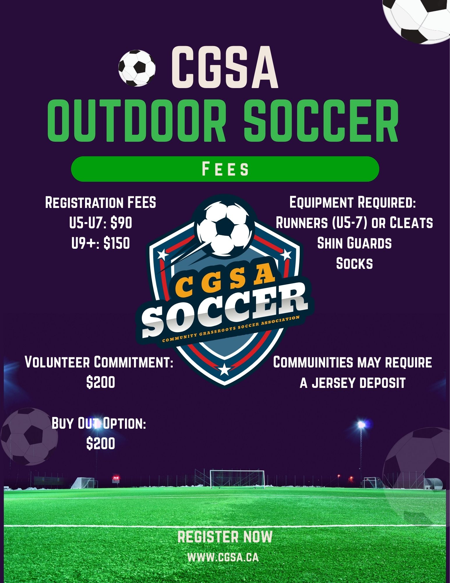 Outdoor- fees and equipment